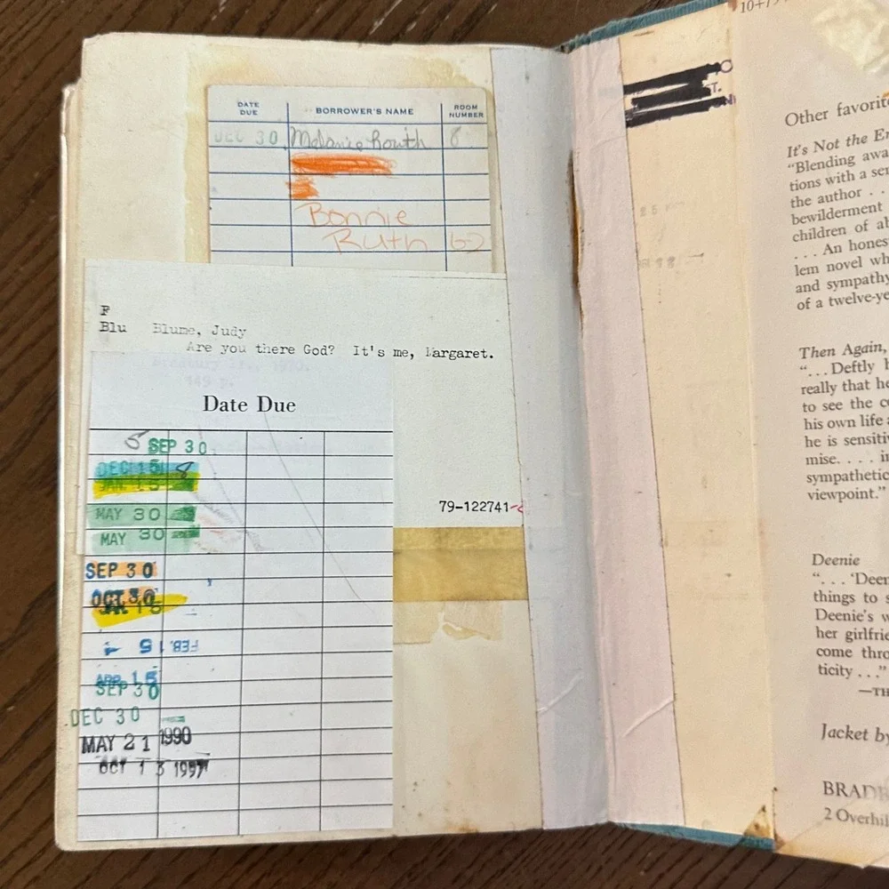 Judy Blume Are You There God? It's Me, Margaret. Vintage Hardcover Library Book